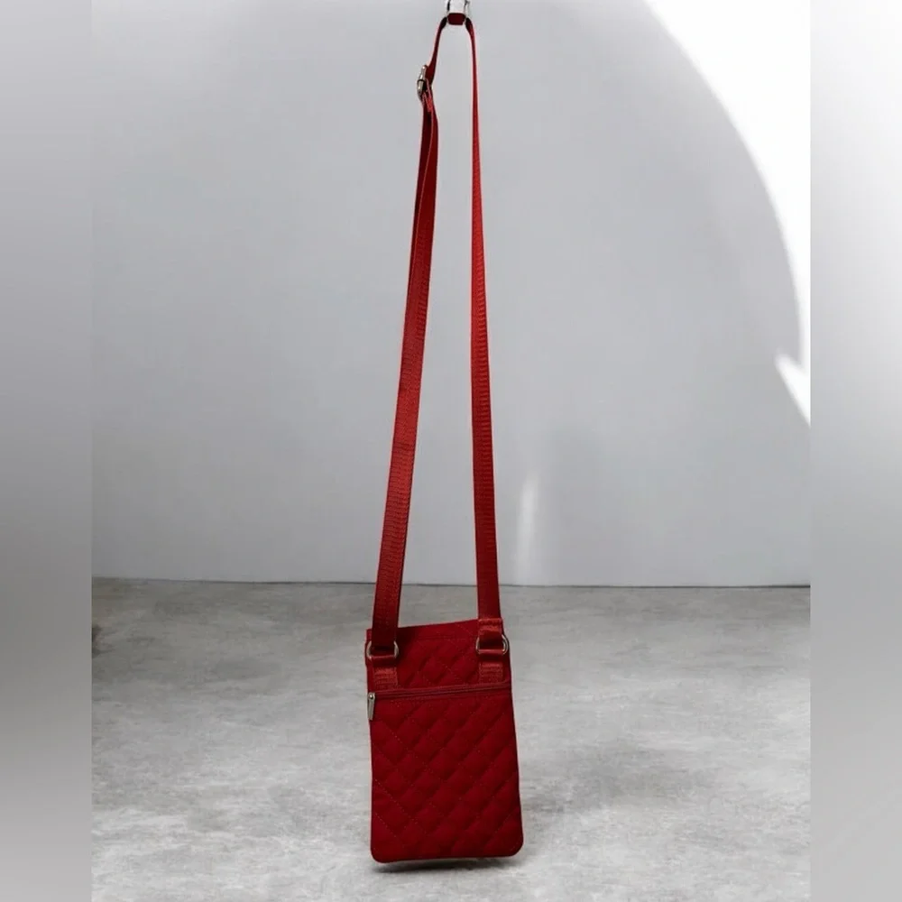 Chicos Red quilted crossbody bag